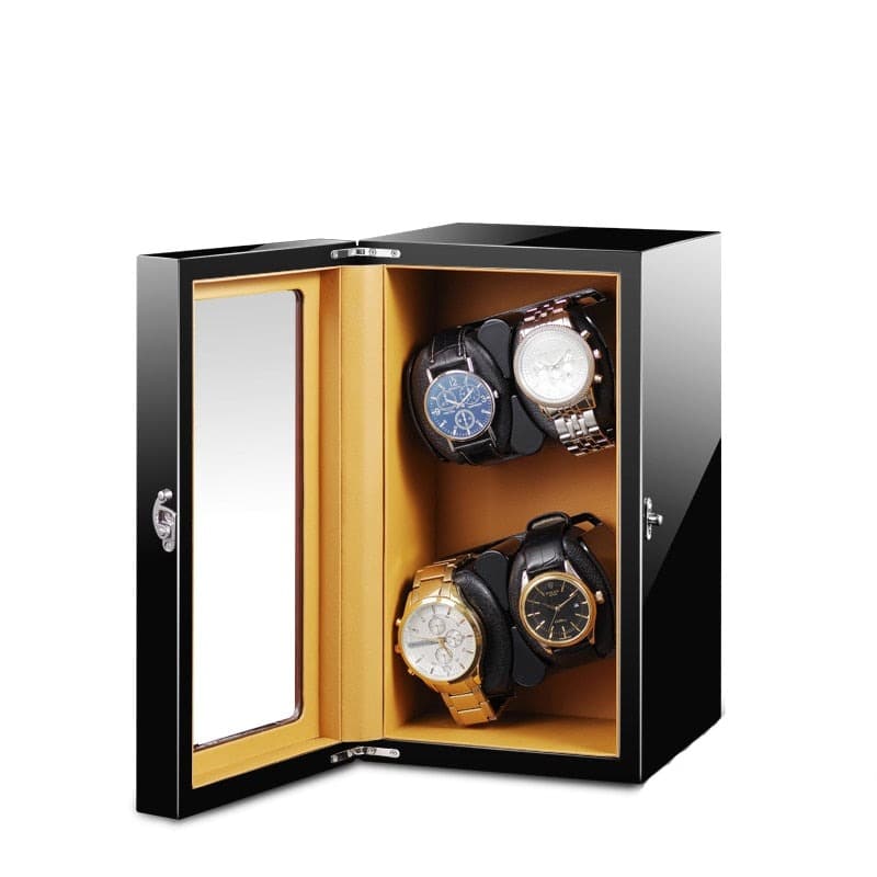 Remontoir Montre Automatique LuxeLift Cuir 4 Slots-1-Le Remontoir Montre