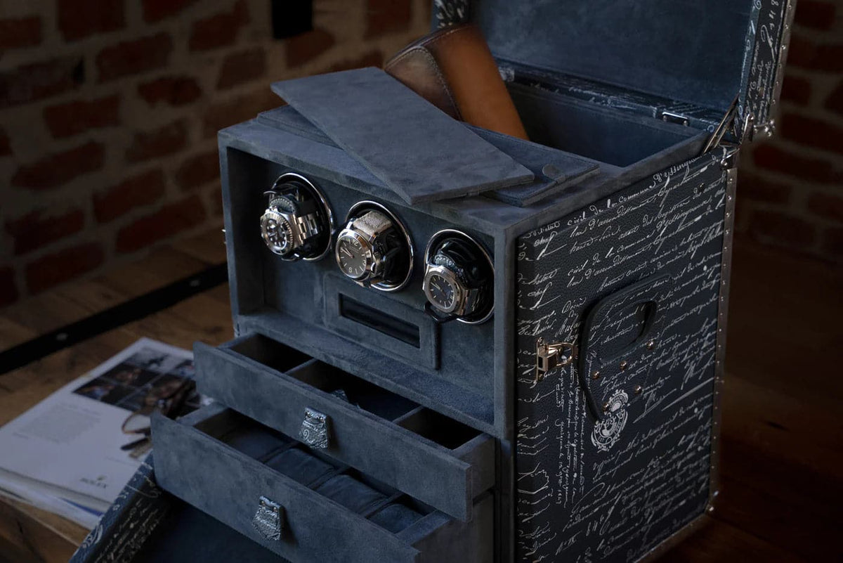 Remontoir Montre - Parchment Togo Navy Blue-11-Le Remontoir Montre