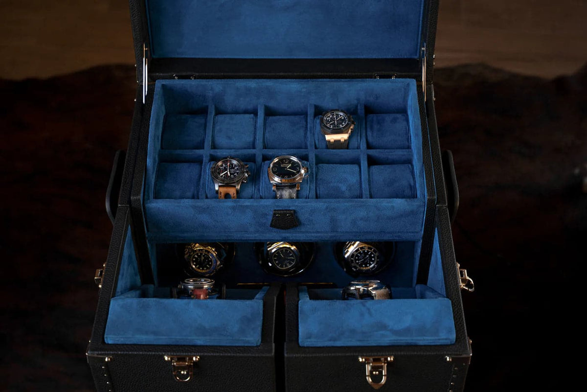 Remontoir Montre - Trunk Togo Black and Blue-10-Le Remontoir Montre