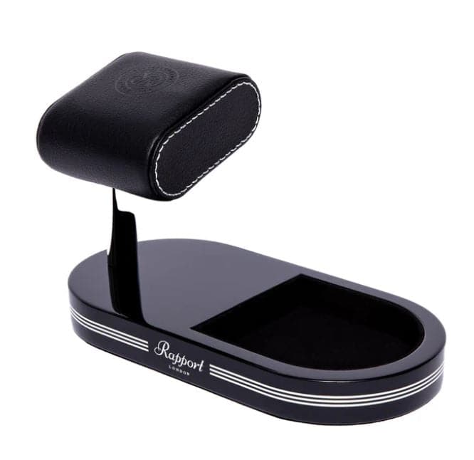 Uhrenhalter - Tablett Schwarz Silber